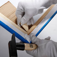 Nachspannen von Fotos auf Leinwand